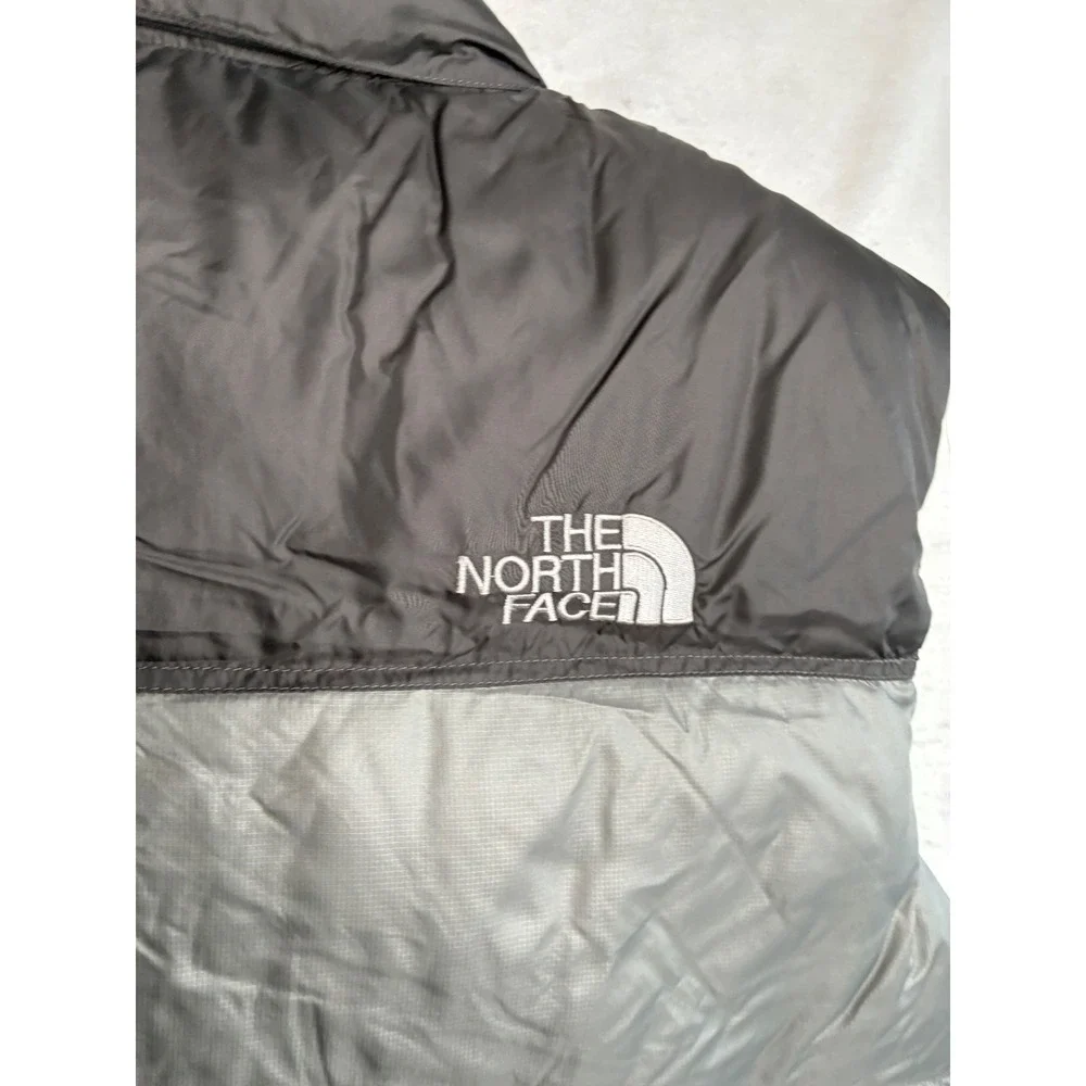 The North Face Nuptse 700 Down Puffer Vest Mens XL Grey Charcoal Ripstop Gilet